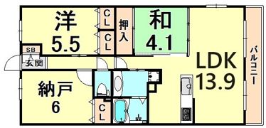 レジェンダリー甲子園浦風町の間取り画像