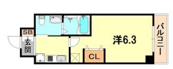 エステムプラザ神戸三宮ルクシアの間取り画像
