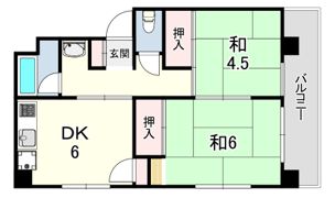 睦マンションの間取り画像
