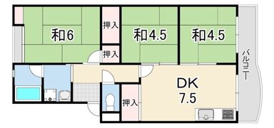 パールハイツの間取り画像