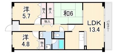 リーヴ香櫨園の間取り画像