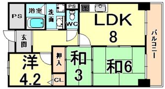 尼崎アーバンコンフォートの間取り画像