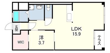 甲子園第7コーポラスの間取り画像