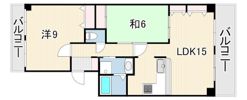 西宮香枦園ロジュマンの間取り画像