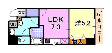 オーベルジュ甲南の間取り画像