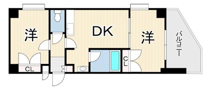 エバーグリーンフラッツの間取り画像
