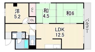 エクセル甲子園口の間取り画像