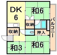 ビレッジハウス常吉1号棟の間取り画像