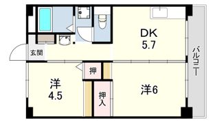 ビレッジハウス南清水タワー1号棟の間取り画像