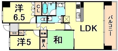 尼崎DCグランスクエアSOUTHの間取り画像