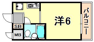 ライオンズマンション三宮の間取り画像