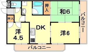 パルレ瑞ヶ丘の間取り画像