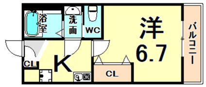 モダンラフォンテ尼崎の間取り画像