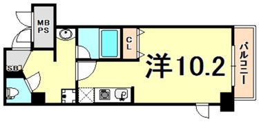 クオーレ三宮一番館の間取り画像