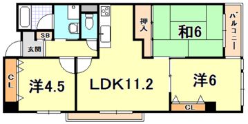 ユニゾン高取台の間取り画像