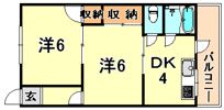カーサ西山町の間取り画像