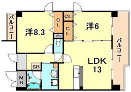 パレ セゾンの間取り画像