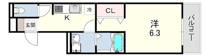 エスペランサ西新町の間取り画像