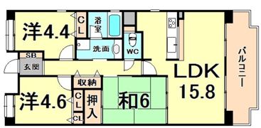 NTPRレジデンス甲子園四番町の間取り画像
