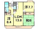 シャトレーヌ夙川の間取り画像