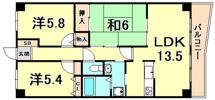 シェルプール壱番館の間取り画像