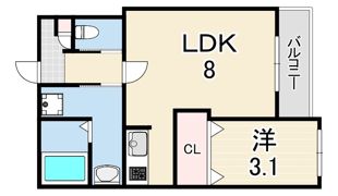 ワコーレヴィータ甲子園ディオスの間取り画像