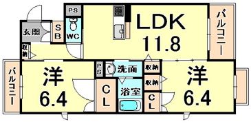 CLIFTON COURTの間取り画像
