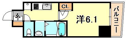 エステムコート神戸元町2ブリーズの間取り画像