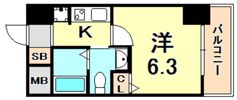 エステムプラザ神戸三宮ルクシアの間取り画像