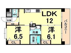プラマー5番館の間取り画像