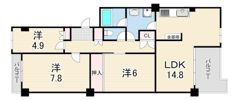 藤和ライブタウン甲陽園山王町C1棟の間取り画像