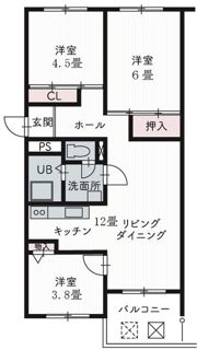 芦屋浜高層 1号棟の間取り画像