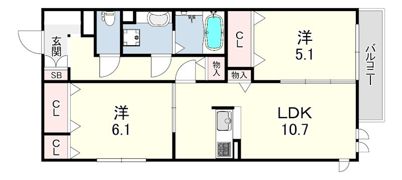 エムライズ材木町の間取り画像