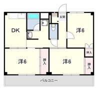 ビレッジハウス奥北野1号棟の間取り画像