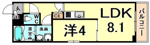 メゾン・アルテミス尼崎の間取り画像