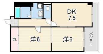 甲南住吉ハイムの間取り画像