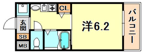 エステムコート神戸ハーバーランド前3コスタリティの間取り画像