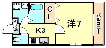 スカイテイカー神戸上沢の間取り画像