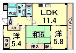 ルシェール立花の間取り画像