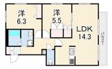 ボヌール上甲東園の間取り画像