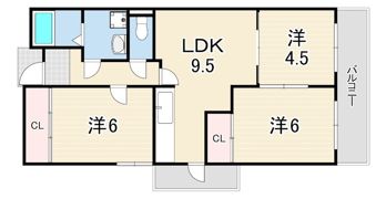 ガーネット森北町の間取り画像