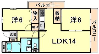 ガーネット森北町の間取り画像