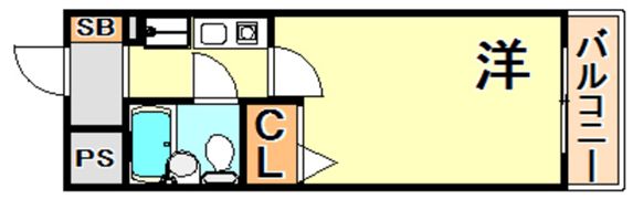 エスリード三宮第2の間取り画像