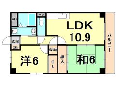 サンラヴィーヌ甲陽園の間取り画像