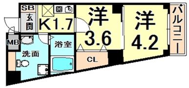 ONLYONE伊丹南本町の間取り画像