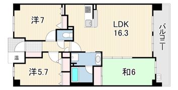 ディークラディア甲東園の間取り画像