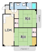 惣町サンハイツ2号棟の間取り画像