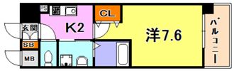 エスリード神戸三宮パークビューの間取り画像