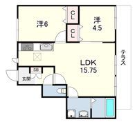 ブリッジハイツの間取り画像