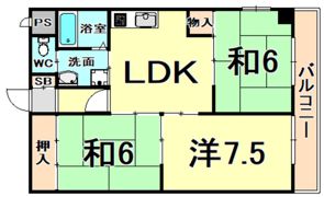 アルテス21西伊丹の間取り画像